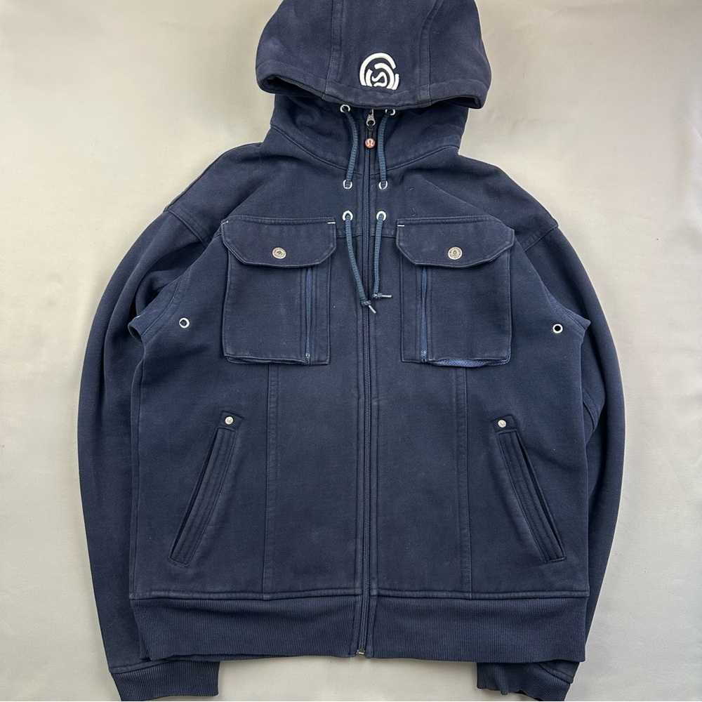 Lululemon Athletica Navy Blue Full Zip Hoodie Jacket Size M